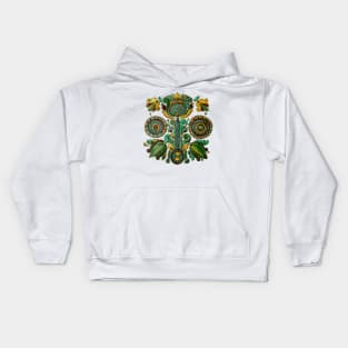 Traditional Ukraine folk flowers decor Kids Hoodie